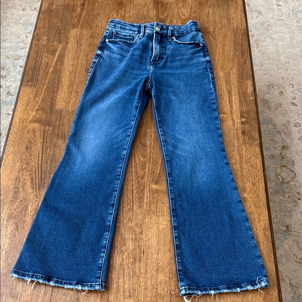 Good American Good Legs Crop Mini Boot Jeans